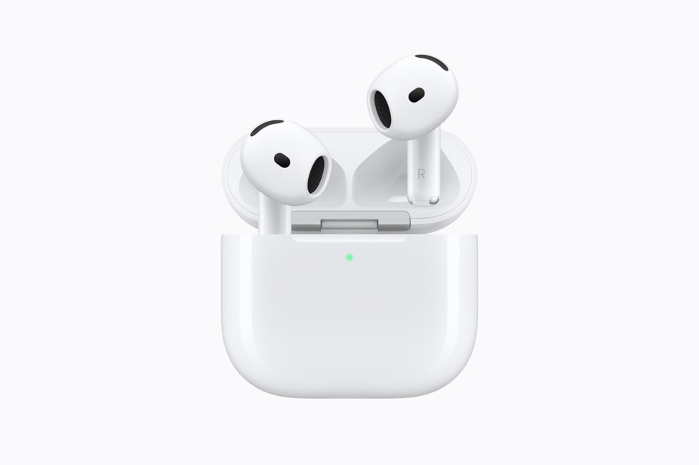 AirPods 5 and their charging case.