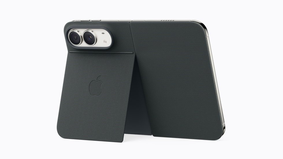 iPhone Duo in Apple's navy blue Folio with Kickstand