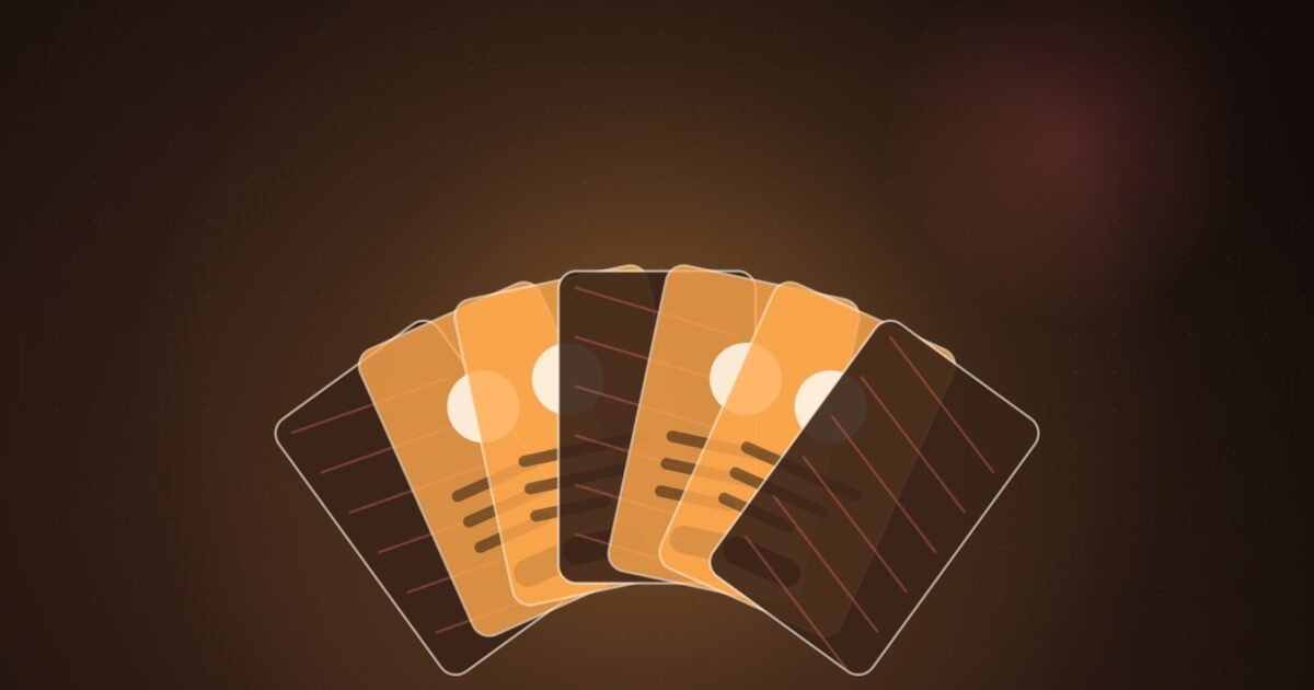 Illustration: subscription cards fanned like a poker hand, four face up and three face down.