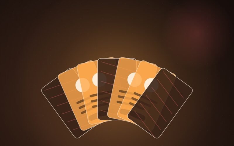 Illustration: subscription cards fanned like a poker hand, four face up and three face down.